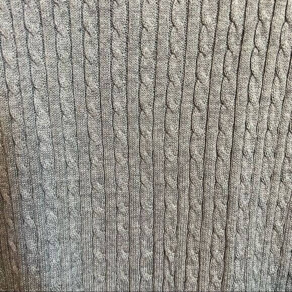NWT! National grey cable knit 1/4 zip sweater‎ - Picture 6 of 11